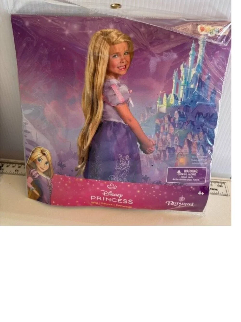 Princess Rapunzel & WIG 7/8 Halloween Costume Purple Dress Tangled Girls Disney